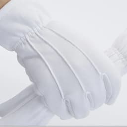 Men White Formal Gloves Guard Santa Man's Butler Inspection Non-Slip Short Full Finger Winter Warm Driving Gloves