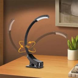 Rechargeable USB Blue Light Blocking Book Light Clip on Amber LED Reading Lamp Eye Healthy Stepless Dimming for Nighttime