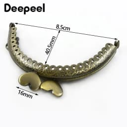 1/2/5/10Pcs 85mm Embossed Metal Purse Frame Mini Coin Bags Handle Handmade Wallet Kiss Clasp DIY Sewing Brackets Bag Accessories