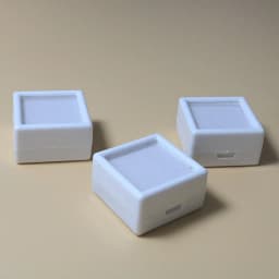 10pcs Square Gemstone Box Diamond Jewelry Display Box Loose Ring Holder Display Case Gem Coin Showcase Container White Black
