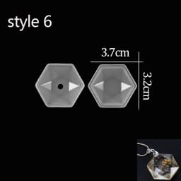 9 Style With Hole Pendant Crystal Silicone Mould DIY Epoxy Resin Necklace Pendant Mold For Craft Jewelry Making Findings Supplie