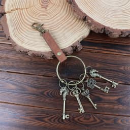 Retro Metal Keychains Circular Rings Cosplay Belts Medieval Clothing Accessories Renaissance Style Keychain Belt for Costumes