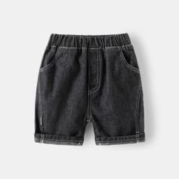 Toddler Boy Denim Shorts 1 to 2 3 4 5 6 7 Years 2024 Blue Kids Girl Jeans Shorts Black Soft Cotton Children Short Pants Clothing