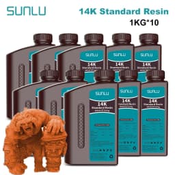 SUNLU 10KG ABS-Like/ Standard / Water-Wash/ 14K High Precision Resin 405nm Rapid UV-Curing Photopolymer Resin 1KG/Bottle