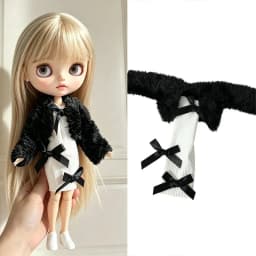 For Blythe Doll Outfit Clothes Luxury Checkered Coat Dress Set Sweet Princess Bowknot Skirt Clothing For Barbies OB24 Small 1/6