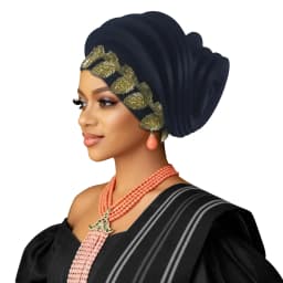Already Made African Headtie Turban Cap Lady Head Wraps Nigerian Diamond Wedding Auto Gele Party Headgear Headpiece Hat Outfits