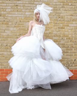 White Voluminous Tiered Tulle Wedding Skirt Detachable Overlay Puffy Ruffled Layers Ball Skirt Removable Overskirt Custom Tutu