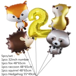 Woodland Animal Disposable Tableware Wild Forest Bear Fox Plate Cup Napkin Jungle Safari Happy Birthday Party Decor Kid Boy Girl