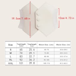 Women's Vintage-Inspired PU Leather Waist Cincher Multi-Color Options Triple Button Closure for Tummy Control & Slimming Effect