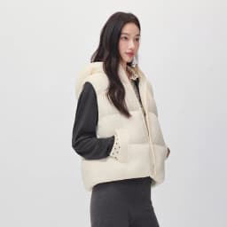 Semir Women Down Vest 90 Percent Down Fill Loose Fit Water Repellent Balloon Shape Hooded Layering Versatile 2026 New