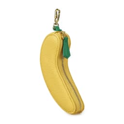 CONTACT'S Genuine Leather Bag Charm, Fruit Series Mini Pouch Keychain, Cute Handbag Pendant for Women, Female Small Item Holder