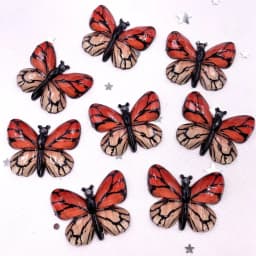 Resin Shiny Colorful Crystal Butterflies Flatback Rhinestone 1 Hole Appliques Ornaments 10pcs Home Figurines decor Crafts