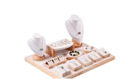 Wooden High-end Jewelry Display Rack Ring Storage Tray Necklace Bracelet Display Props Jewelry Display Tools