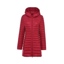 Winter Lightweight Down Jacket Women Mid Length White Duck Down Puffer Coat Woman Portable Slim Fit Fashion Outerwear JK-070