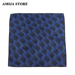 High Grade Handkerchief Man Jacquard Water Ripples Constellation Paisley Christmas's Day Party Pocket Square Handkerchiefs Suit