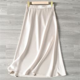 Solid Satin Long Skirts for Women 2026 Spring Summer Casual All-match Big Hem A Line Skirts High Waist Maxi Skirt Female Clothes