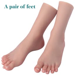 Dokier Realistic Silicone Material Female Hands Model Lifelike Silicone Female Hand Foot Mannequin for Hand Art Jewelry Display
