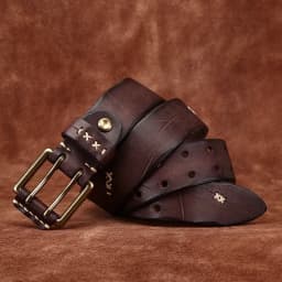 3.8CM Retro Real Genuine Leather Belt Brass Buckle Luxury Designer Belts Men Pure Cowskin Strap Male Cowboy Jeans Belt for Man