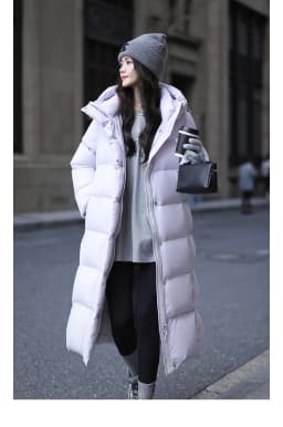 Winter High Quality Long Hooded Down Jacket Women White Duck Down Warm Thick Outwear Female Loose Parker Knee Length Down Jacket