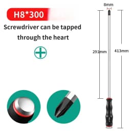High Hardness Lengthened Magnetic Screwdriver Bit for Car Repair Hand Tool Industry Slotted/Phillips Double-ended Screw Driver