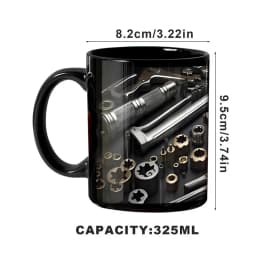 Mechanic Black Mug Black Ceramic Coffee Cup For Mechanics father Toolbox Coffee Cup Tea Mug For Whiskey Beer Juice Soup Water