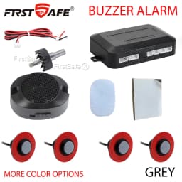 12V 16.5mm Flat Probe Parking Sensor Kit 4 Sensors Buzzer Detector Reversing Radar Universal Auto Auxiliary Safety Accessories