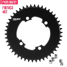 PASS QUEST 107BCD Bicycle Chainring 42T-58T Close Disc Black Chainwheel Narrow Wide Teeth forAXS Sprocket for Sram FORForce Aero