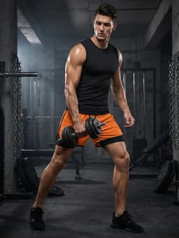 Men's Workout Running Athletic Clothing Set Sleeveless Compression Shirt Tank Top 2-in-1 Gym Shorts with Phone Pocket Towel Loop