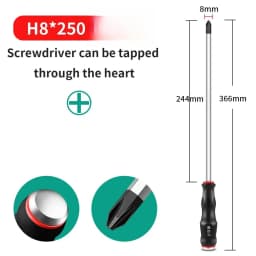 High Hardness Lengthened Magnetic Screwdriver Bit for Car Repair Hand Tool Industry Slotted/Phillips Double-ended Screw Driver