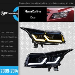 AKD Head Lamp for Chevrolet Cruze LED Headlight 2009-2016 Headlights Cruze DRL Turn Signal High Beam Angel Eye Projector Lens