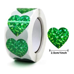 50-500pcs Heart Stickers For Envelopes Valentine's Day Sparkling Heart Stickers Decorative Love Stickers Holiday Decoration