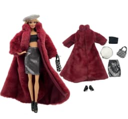 1 Set Doll Clothes Fashion Uniforms Cool Super Model Sweater Suit+Shoes for 11.5 Inch 30cm Doll Kids or Birthday Gift