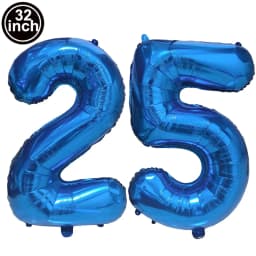 Blue Large Numbers Balloon 32 Inch 0 1 2 3 4 5 6 7 8 9 Birthday Digit Bachelorette Balloons Figure Golob Party Ballon Decoration
