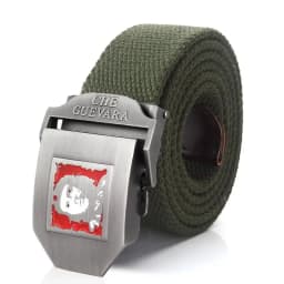 SupSindy Men Canvas Belt Che Guevara Metal Buckle Army Military Tactical Belts For Men Fashion Jeans Waistband Male Strap Black