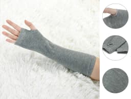 Women's Fingerless Gloves, Elastic Knitted Winter Arm Warmers Thumb Hole Gloves