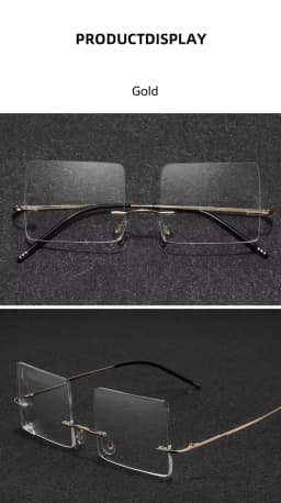 Special Glasses For Playing Billiards Men's Frameless High-Definition Eyeglasses Ultra Light Pure Titanium Prescription Eyewear