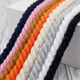 Halloween Christmas Cotton Shoelaces 8 Solid Color 8mm Wide Round Thick Rope Fall Winter Three-Strand Twisted Multiple Sizes
