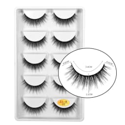 5 Pairs 3D Mink False Eyelashes H13, Soft Eyelash Extension Natural Eyelashes Makeup Lashes Wholesale G800, G806