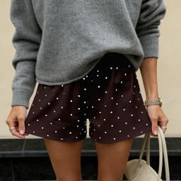 Polka Dot Mini Pants Loose Elastic Waist High Waist Casual Summer Street Chic Shorts for Women