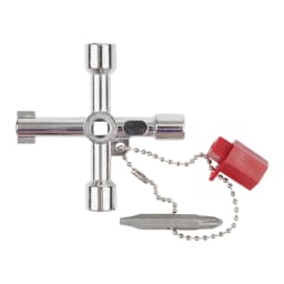 4 Directions Universal Cross Key Multi-Functional Electric Control Cabinet Triangle Wrench Key For Gas Train Bleed Radiator