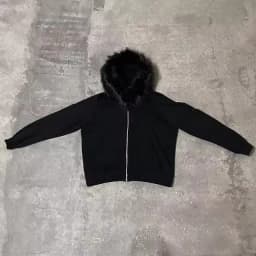 Fluffy Hat Hoodie Solid Color Casual Long Sleeve Hoodie Retro Coat Street Trend Y2K
