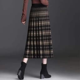 Plaid Skirt Winter Thick Woolen Half-Length Skirt 2025 New High-Waist Plaid A-Line Large Skirt Apring Autumn Elegant