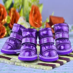 4 Pcs/Sets Winter Dog Waterproof Rain Shoes For Small Dogs Warm Fleece Puppy Pet Shoes Dog Snow Boots Chihuahua Yorkie Teddy Sho
