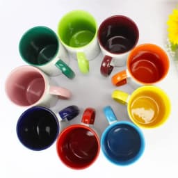 Custom Ceramic Mug Color Inside and Handle Inside Cup DIY Image Ceramic Mug DIY Photo Picture Logo Text Gifts