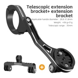 ROCKBROS Bicycle Computer Mount Bike Light Holder Bike Speedometer Gps Support Cycling Road Mtb Flashlight Extension Bracket
