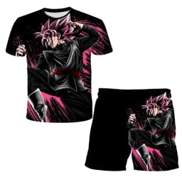 Dragon Ball Z 3D T-shirt Set for Boys Girls Super Goku Saiyan Summer Top+Shorts Children's Short-Sleeve Birthday Gift for Boys