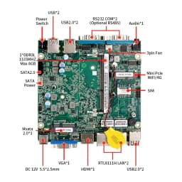 Topton Compact Mini PC Fanless Intel Celeron N2840 N2930 J1800 Dual LAN DDR3L MSATA SSD Firewall NAS Computer Homelab Server