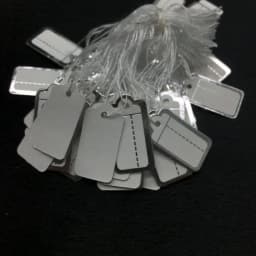 100Pcs Round Rectangle Card Paper Jewelry Price Labels Gold/Silver Edge Jewellery Hangtags Display Tool Blank Hanging Tags
