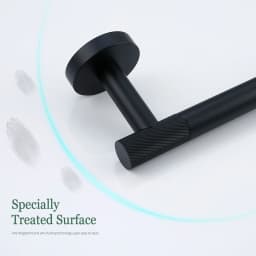 Matte Black Bathroom Accessories Brass Knurled Kit Paper Holder Towel Rack Shelf Single Towel Holder Toilet Brush Holder Hook