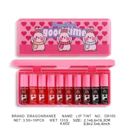 Lip Gloss Set of Ten, Mirror-Like, Glossy, Plumping, Brightening, Complexion-Enhancing Lipstick, Moisturizing, Non-Stick, Long-Lasting Lip Gloss